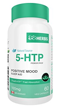 5-HTP - Pharmaceutical Grade Purity - All Natural Source - Quick Release - No Magnesium Stearate - 100mg (per cap) - 60 Vegetarian Caps