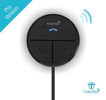 Tantra Fluke PRO Bluetooth Receiver Hands-Free Car Kit for Car   Home Theater   Music Stereo with 2 Phones Pairing   Siri / Voice Command   Auto Connection   Echo & Noise Cancellation   Built-in Super Quality Mic (Black)
