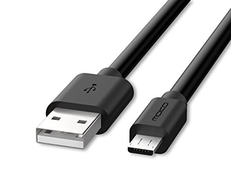 MoKo USB 2.0 Cable, Micro USB to USB 2.0 Cord (6ft / 1.8m), High Speed Sync & Charging, for Android Samsung, HTC, Nexus, Sony and More Smartphone Tablet, Black