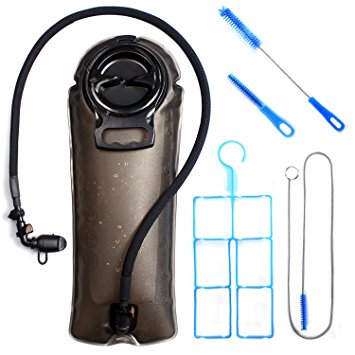 Hydration Water Bladder Reservoir and Cleaning Kit for Backpacking, Biking, Hiking and Camping