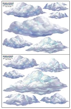 Create-A-Mural : Sky Cloud Wall Decals ~ Beautiful Cloud Wall Stickers Room Decor Appliques'