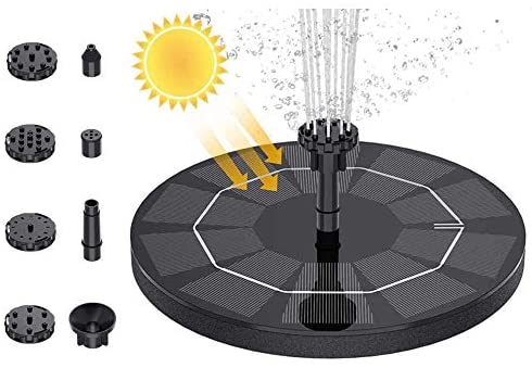 SEGMINISMART Solar Fountain,Solar Bird Bath Fountain Pump,Portable Floating Solar Water Fountain Pump, Floating Solar Water Fountain Pump for Bird Bath, Garden, Pond, Pool, Outdoor