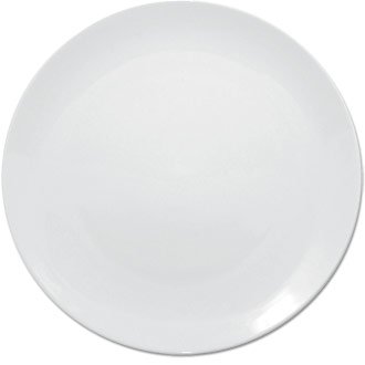 White Coupe Plates Crockery Dinner Set - 24cm 9.5" (Box 6)