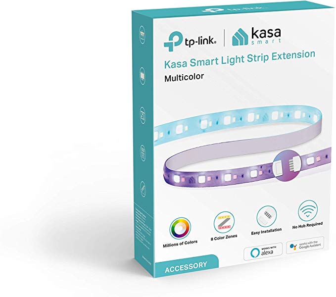 TP-Link Kasa Smart LED Strip Lights Extension, Multicolor WiFi Light Strip Extension, Dimmable, Works w/Alexa & Google Home, No Hub Required, 3.3Ft (KL430E)