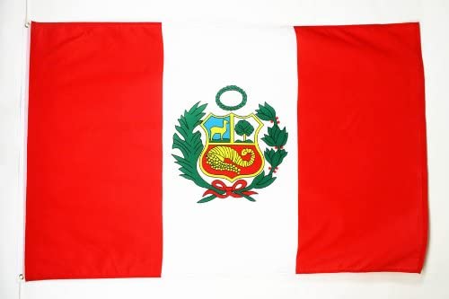 AZ FLAG Peru Flag 3' x 5' - Peruvian Flags 90 x 150 cm - Banner 3x5 ft