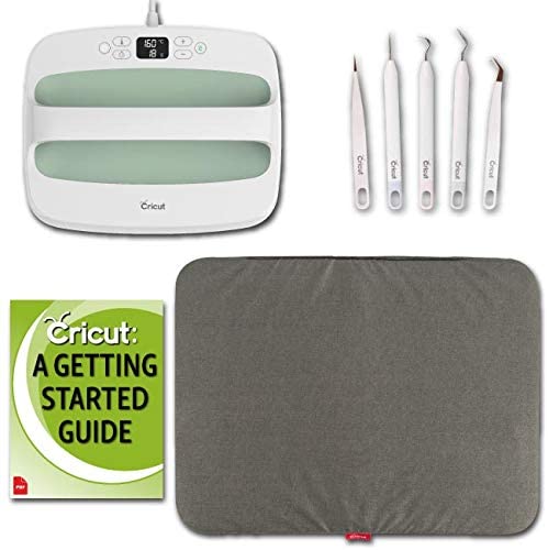 Cricut Easy Press 2 Bundle: Heat Press Machine and Mat, Weeder Tool Kit, Mint, 12x10