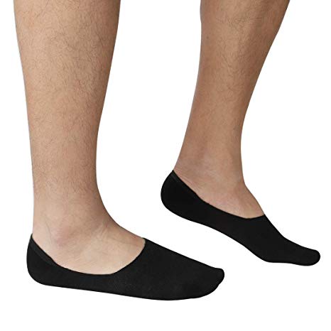 No Show Socks Men 6 Pack Boat Shoe Thin Invisible Low Cut Non-Slip Grip