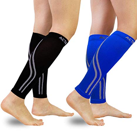 Compression Calf Sleeves (20-30mmHg) for Men & Women - Leg Compression Socks for Shin Splint,Running,Medical, Travel, Nursing