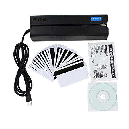 MSR605X USB 3-Track Magnetic Stripe Card Reader Writer Encoder ETEKJOY