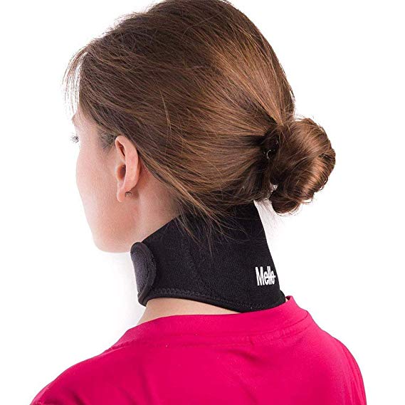 Black Neck Pain Relief - Health Magnet Physical Therapy for Migraines Headache - Chronic Neck Stiffness Brace-Soft Cervical Support Collar - Comfortable Air