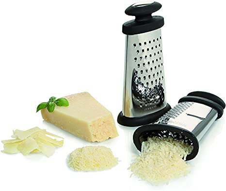 Boska Holland Compact Table Grater, 3 Different Grating Surfaces, Stainless Steel, Explore Collection