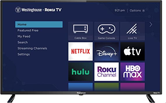 Westinghouse 43 Inch 4K Ultra HD Smart Roku TV with HDR, Compatible with Apple Home Kit, Alexa and Google Assistant, (2022 Model).