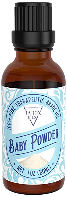 Baby Powder Essential Oil [RELAXING SCENT] - Glass Amber Bottle with DropperOrganic Pure Therapeutic French for Diffuser, Aromatherapy, Headache, Pain, Sleep-Perfect For Candles & Massage (1 oz)