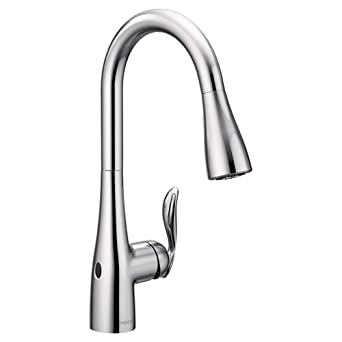 Moen 7594EWC Arbor Motionsense Wave Touchless One-Handle Pulldown Kitchen Faucet Featuring Power Clean, Chrome