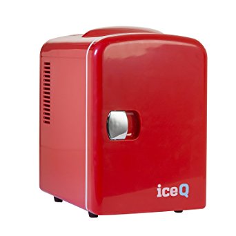 iceQ 4 Litre Small Mini Fridge Cooler - Red