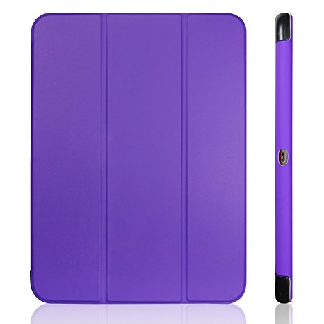 Tab 3 10.1 Case, JETech Gold Slim-Fit Smart Case Cover for Samsung Galaxy Tab 3 10.1 (10 Inch) Tablet PC with Auto Sleep/Wake Feature (Purple) - 0633