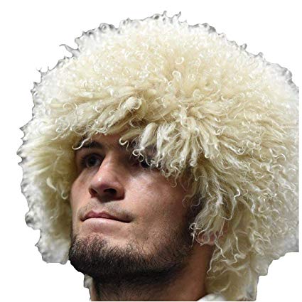 Russian caucasian Headdress papakha.Handmade.Habib Nurmagomedov White