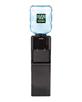 Farberware FW-WD419 Freestanding Hot and Cold Water Cooler Dispenser with Built In Refrigerator, Black