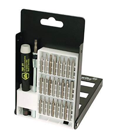 Wiha 75994 27-Piece System 4 Slotted Phillips Hex Metric and TORX Precision Interchangeable Bit Set in Compact Case