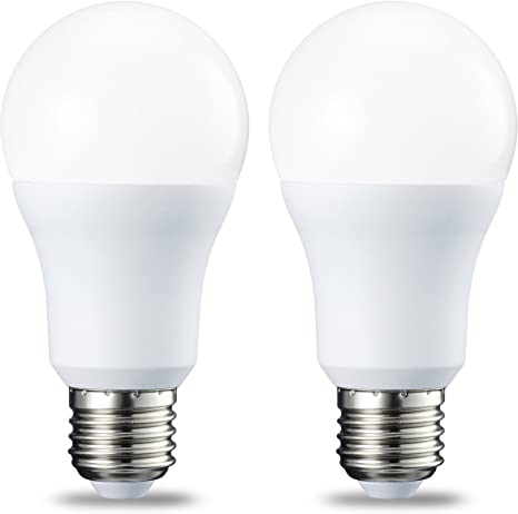 AmazonBasics LED E27 Edison Screw Bulb, 10.5W (equivalent to 75W), Warm White, Dimmable - Pack of 2