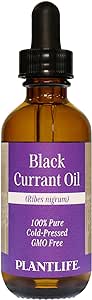 Plantlife Black Currant Carrier Oil - Cold Pressed, Non-GMO, and Gluten Free Carrier Oils - For Skin, Hair, and Personal Care - 2 oz