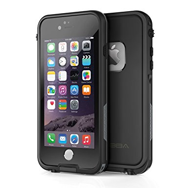 OTBBA iPhone 6/6s(4.7") Waterproof Case ShockProof IP68 Certified With Touch ID SandProof Snow Proof Full Body Cover for iPhone 6/6s-Black