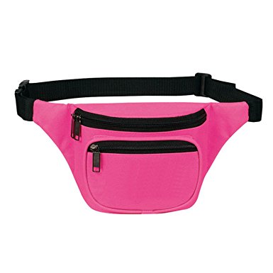 Fanny Pack, BuyAgain Quick Release Buckle Travel Sport Waist Fanny Pack Bag With 3 Zippered Compartments Fit Smart Cell Phone and Passport