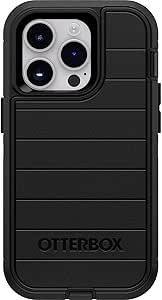 OtterBox Defender Series Screenless Edition Case for iPhone 14 Pro (Only) - Case Only - Microbial Defense Protection - Non-Retail Packaging - (Black)