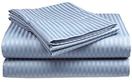 Queen Size 4 Pc Bedding Set - 1800 Series Hypoallergenic Wrinkle Free Bed Linens with Brushed Luxury Microfiber | Includes 2 Pillows|1 Fitted|1 Flat Bed Sheet (Egyptian Quality Collection)-Light Blue