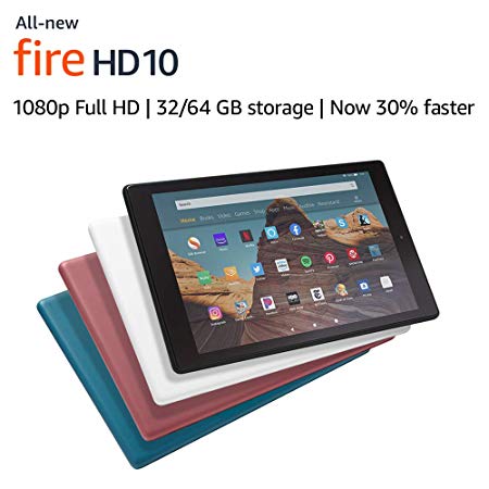 All-New Fire HD 10 Tablet (10.1" 1080p full HD display, 64 GB) – Plum