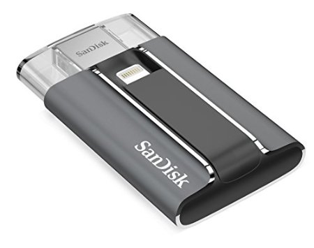 SanDisk iXpand 128GB Mobile Flash Drive with Lightning connector For iPhones iPads and Computers- SDIX-128G-G57