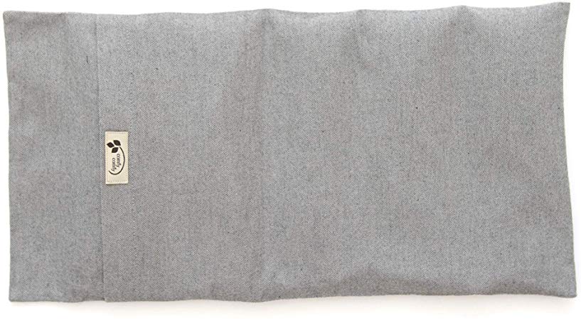 Comfy Warmer Microwaveable Organic Flaxseed Heating Pad with Washable Case Made in The USA (21" x 11", Grey)