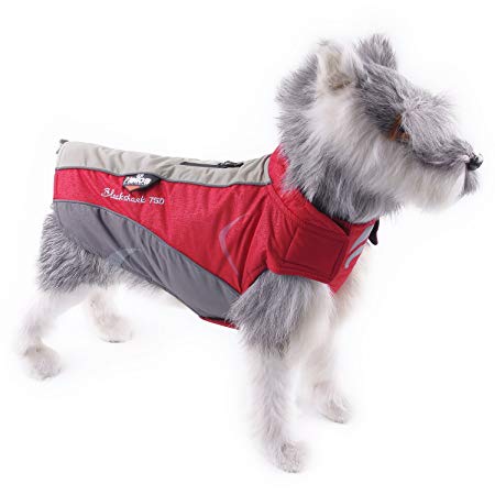 Helios Outdoor Waterproof Snowproof Windproof Fleece Dog Winter Jacket, Dog Raincoats, Dog Fleece Sweater, Large, Red