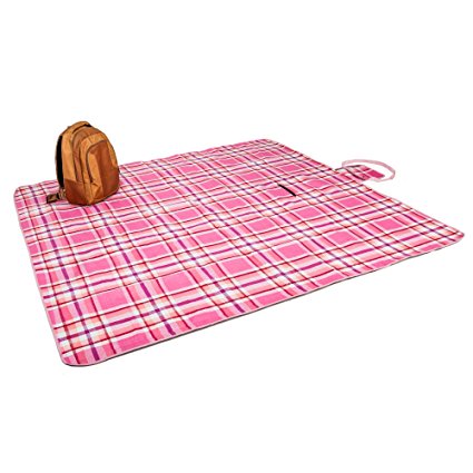 Extra Large Picnic & Outdoor Blanket with Waterproof Backing 80" x 90"