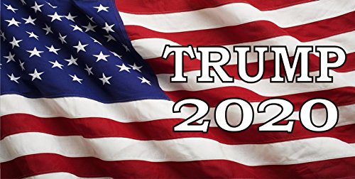 Trump 2020 American Flag Photo License Plate