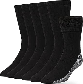 Alvada Mens Merino Wool Crew Socks Thermal and Warm Socks for Winter Work Hiking Running 3 Pairs