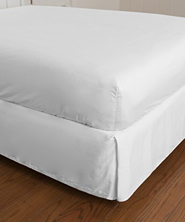 Warm Things Home 300 Egyptian Cotton Sateen Fitted Bottom Sheet White Double