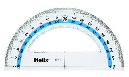 Helix 6 inch 180 Degree Professional Protractor (12071)