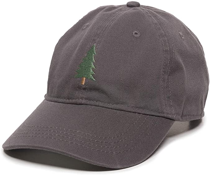 Evergreen Tree Embroidered Dad Hat - Adjustable Polo Style Cap for Men & Women