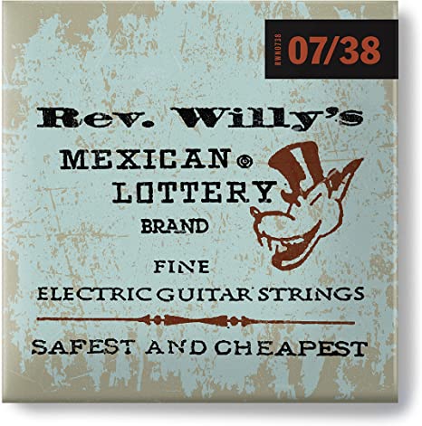 Dunlop RWN0738 Reverend Willy Extra Light Coated Steel Electric Guitar Strings.007-.038 Gauge