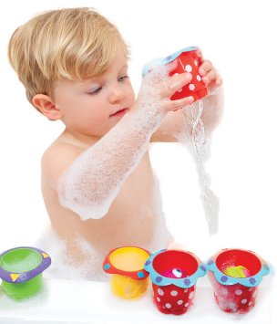 Nuby 5-Piece Splish Splash Bath Time Stacking Cups