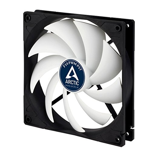 ARCTIC F14 PWM PST - 140 mm PWM PST Case Fan | Silent Cooler with Standard Case | PST-Port (PWM Sharing Technology) | Regulates RPM in sync