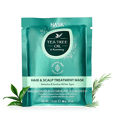 HASK Beauty TEA TREE Revitalizing Deep Conditioner Treatments for all hair types, color safe, gluten free, sulfate free, paraben free