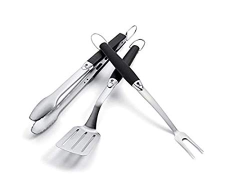 Weber Premium Tool Set, (Spatula, Tongs, Fork)