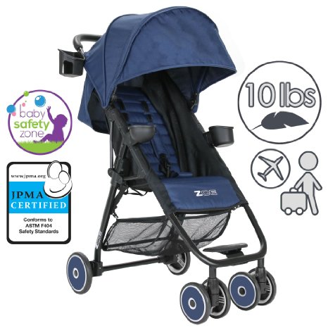 ZOE XL1 BEST Xtra Lightweight Stroller Grey Wheels London Navy