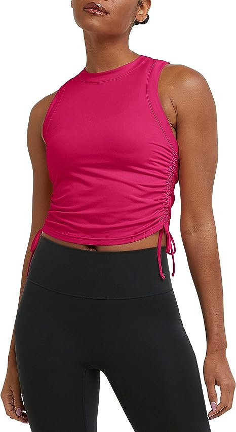 Champion Women's Tank Top, Soft Touch, Moisture-wicking, Ruched Tank Top With Drawstrings