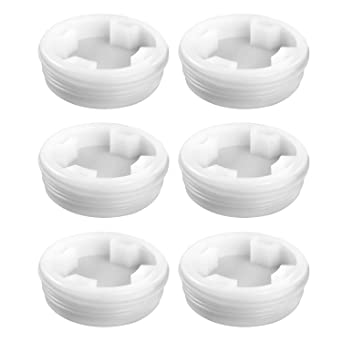 QWORK 6 PCS 2” Bung Cap, Poly Buttress Drum Bung for 55 Gallon Plastic Drum, Fine Thread