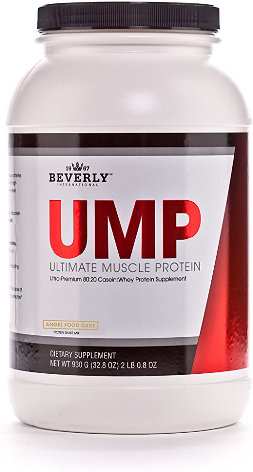 Beverly International UMP Protein Powder 30 Servings, Angel Food Cake. Unique whey-Casein Ratio Builds Lean Muscle and Burns Fat for Hours. Easy to Digest. No Bloat. (32.8 oz) 2lb .8 oz