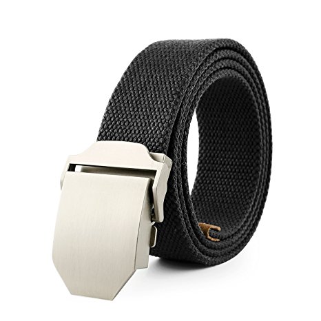 JASGOOD Mens Outdoor Military Style Tactical Canvas Web Belt with Zinc Alloy Buckle