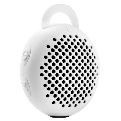 Gshine SiRen WS-01 5 Watt Driver Portable Bluetooth Speakers for OutdoorShower with Built-in Microphone and Hook White